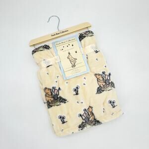 Pooh Bear Collection Baby Blanket with Winnie The Pooh & Piglet Dandelions NEW